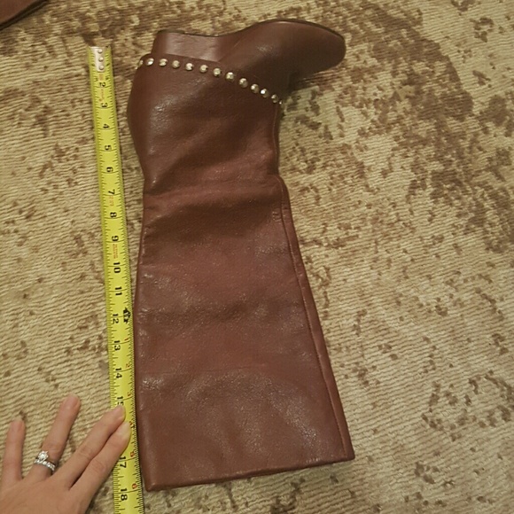 Tall wedge boots with studded fold-over design - Picture 7 of 7